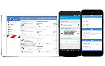 Smartphone- und Tablet-App für Promat