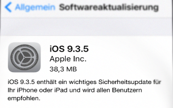 Apple behebt mit iOS 9.3.5 Sicherheitslücken