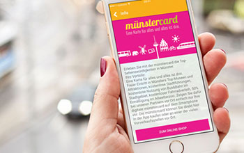 Mit der neuen münstercard:app Münster erleben